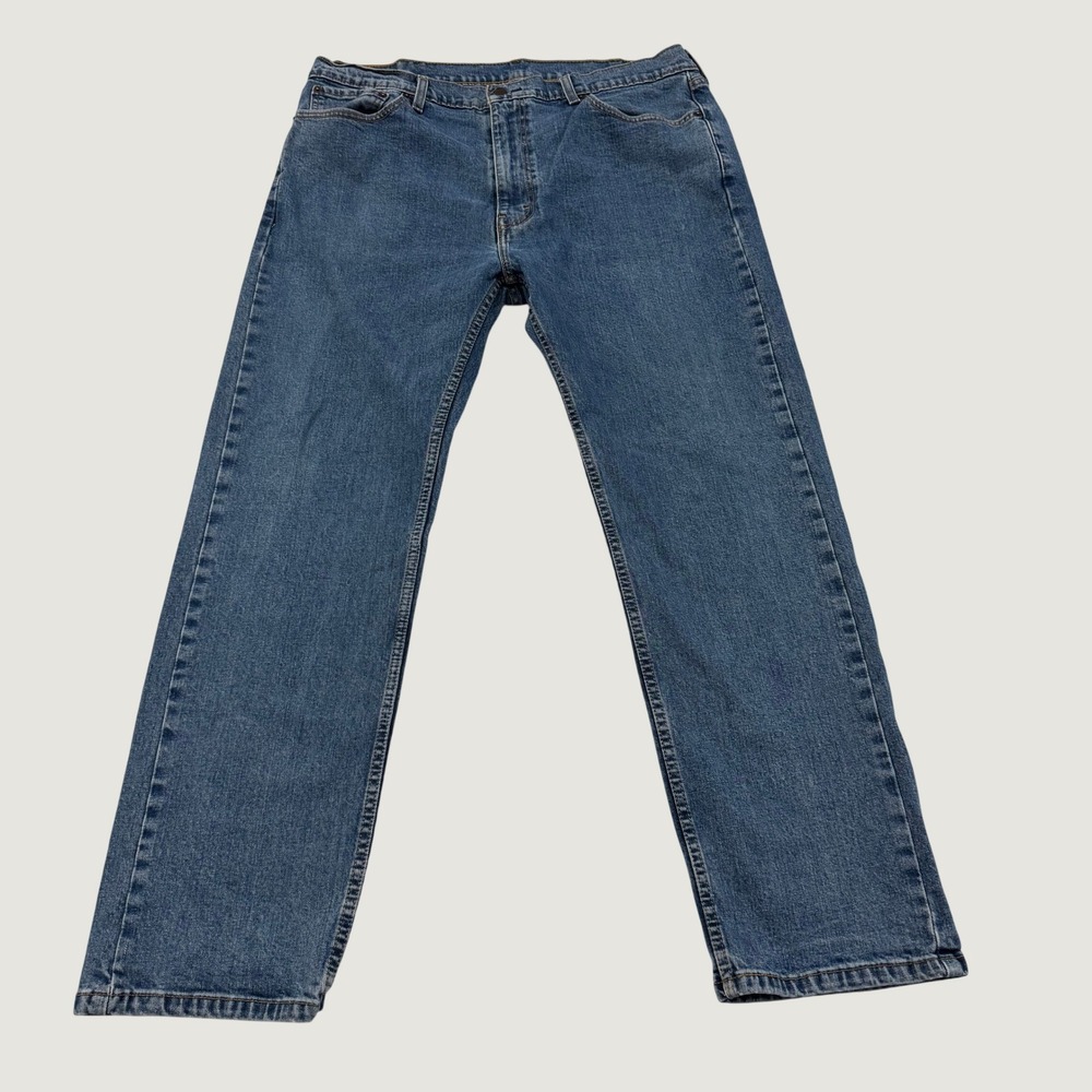 Levis 505 Jeans Mens 40x32 Blue Medium Wash Regular Fit Straight Leg Denim